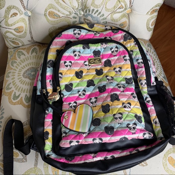 Betsey Johnson Handbags - LUV Betsey Johnson MultiColor Panda Backpack Heart